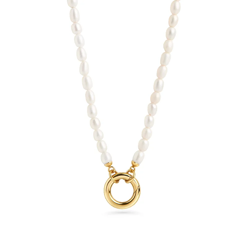 Simple Gold Pendant Necklace-Josiane Necklace