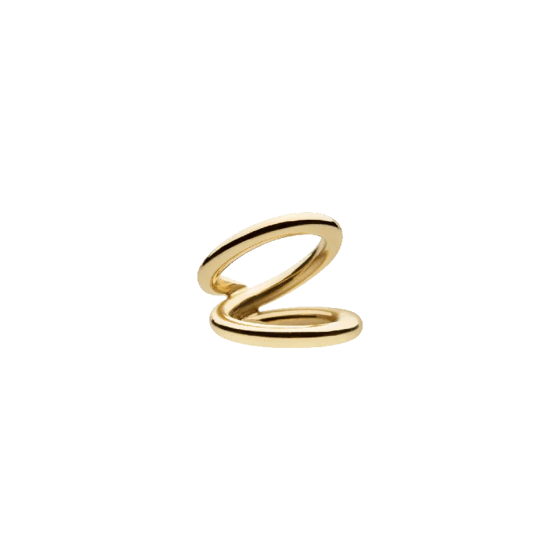 Diamond Eternity Ring-Bulky Viper Ring Gold Plated