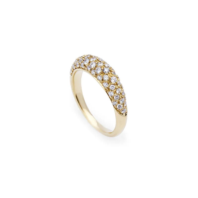 Heart Shaped Ring for Women-Reflection 18K Gold, Whitegold or Rosegold Ring w. Lab-Grown Diamonds