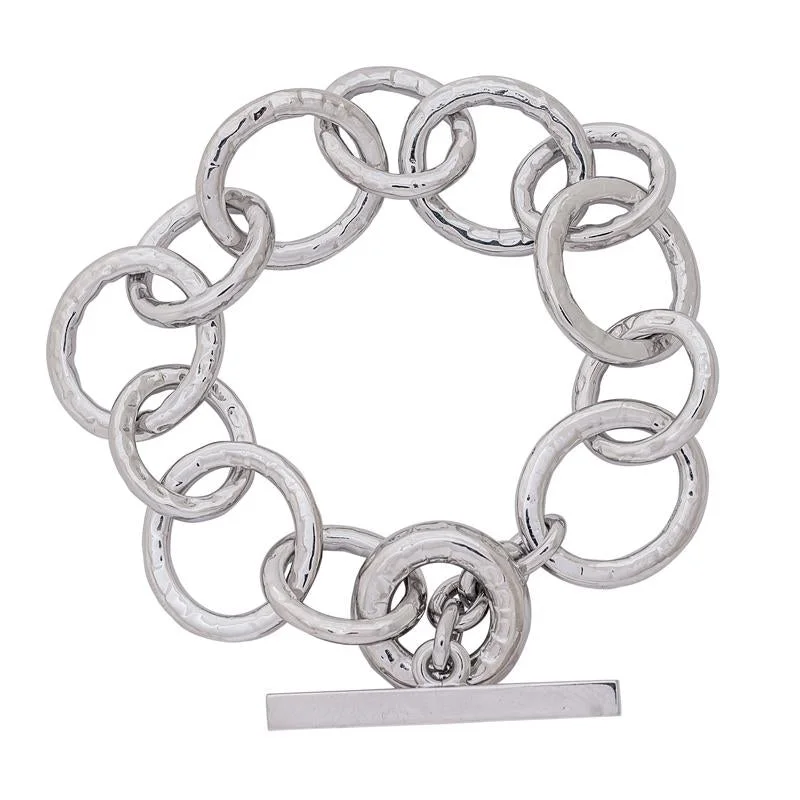 Silver Stackable Bracelets-Toggle Bracelet- Sterling Silver  (266CS)