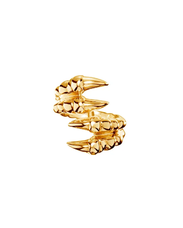 Adjustable Gold Ring-Claw Double Gold Plated Ring