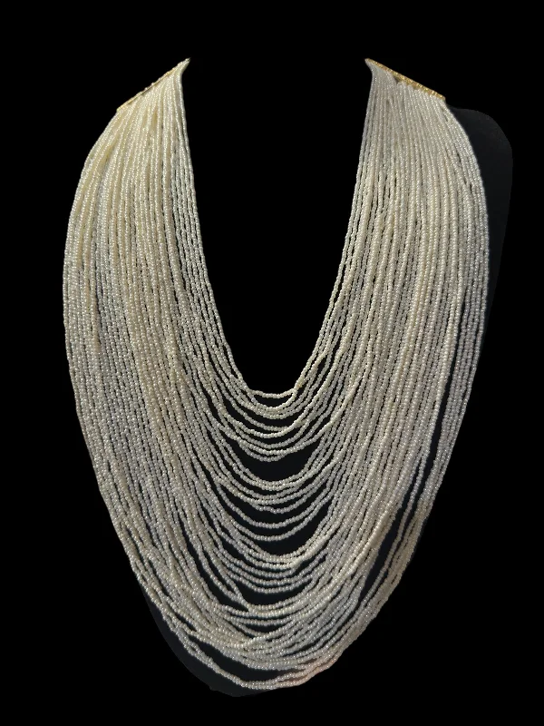 Vintage Pearl Necklace-SAT100 Maha pearl  statement necklace ( multistranded) ( READY TO SHIP )