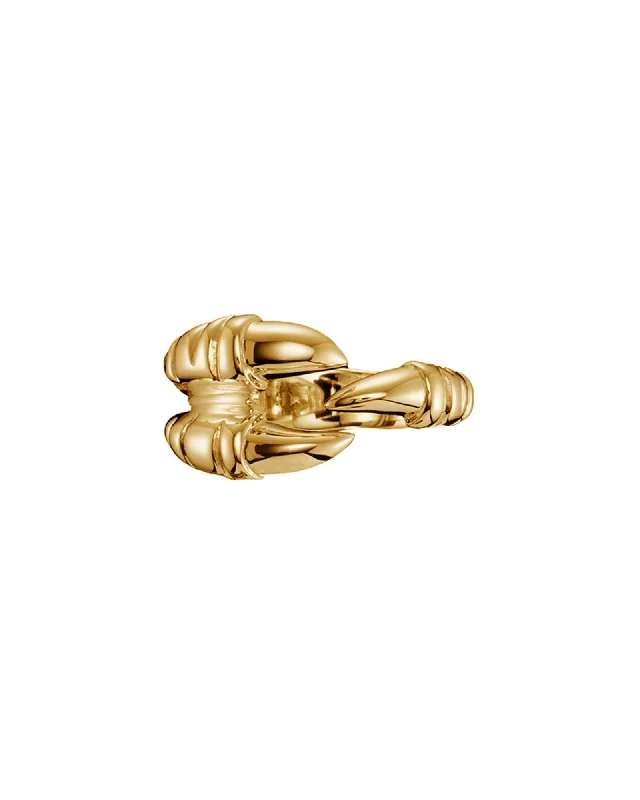 Women’s Ring with Gemstones-Claw Gold Plated Ring