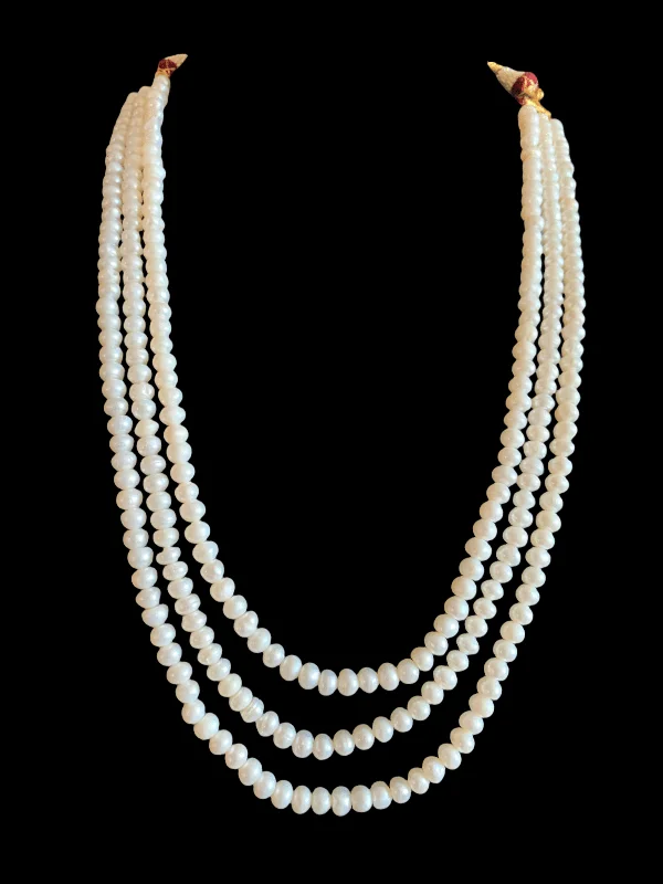 Fashion Jewelry Necklace-NS197 Three layer fresh water  pearl necklace (READY TO SHIP )