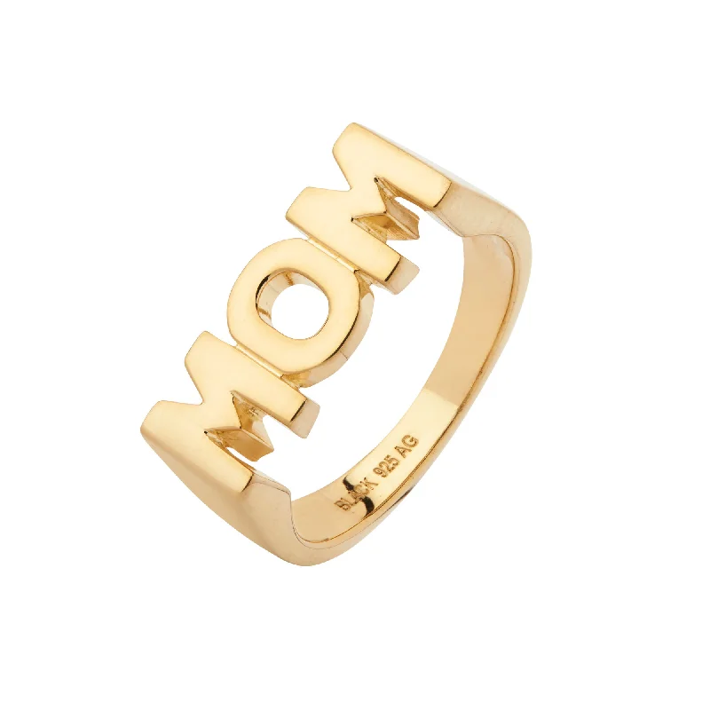 Oval Diamond Ring-Mom Gold Plated Ring