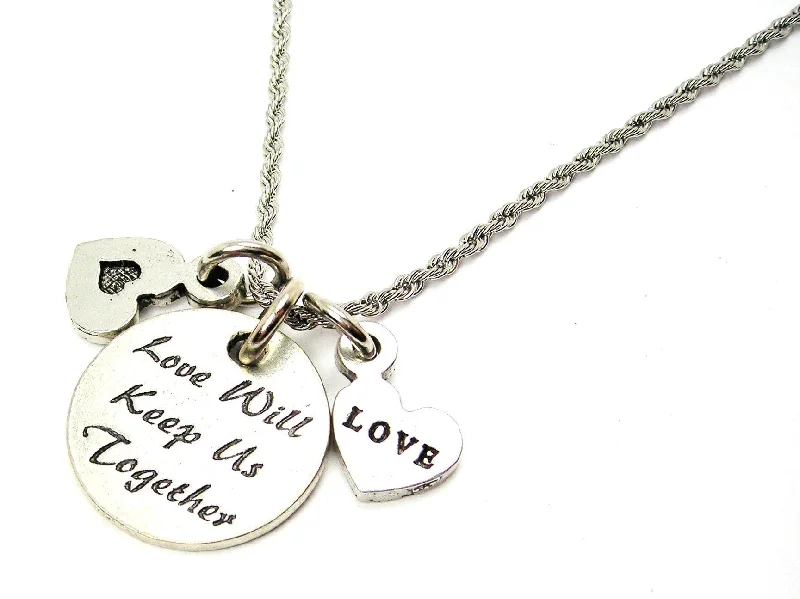 Personalized Star Necklace-Love Will Keep Us Together Stainless Steel Rope Chain Necklace