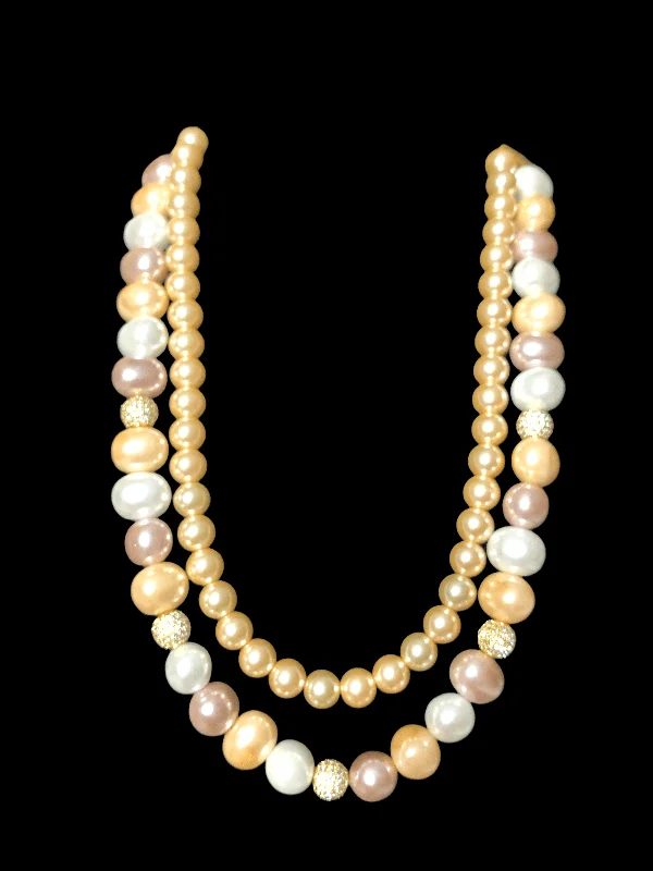 Natural Gemstone Necklace-NS12 Pearl necklace set ( READY TO SHIP )