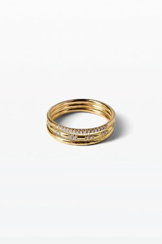 Large Cocktail Ring-Wedding 03 18K Gold Ring w. Diamond