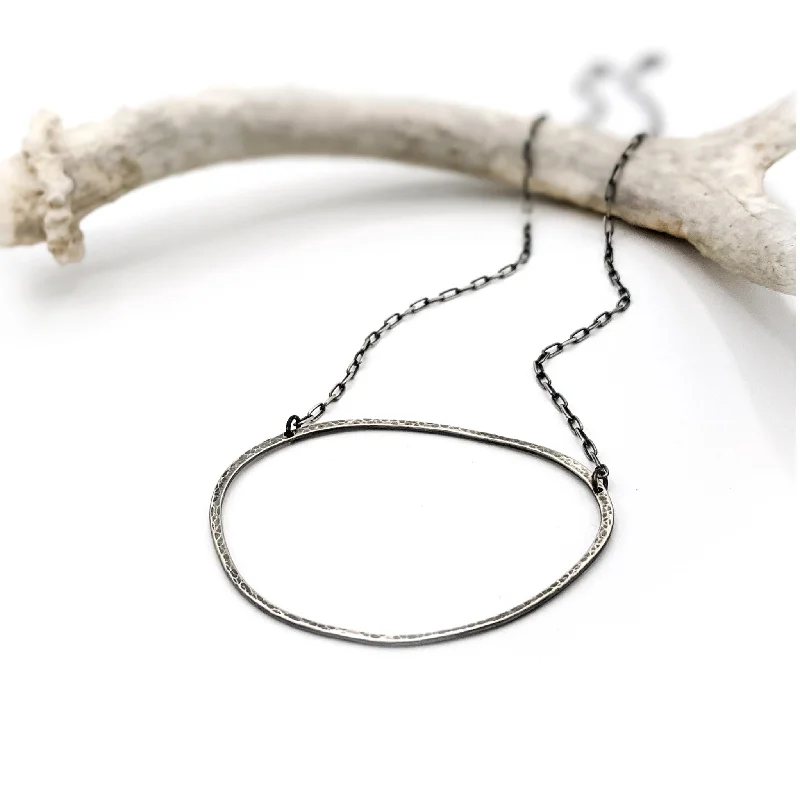 Ethnic Necklace for Women-Beach Pebble Necklace in Sterling Silver