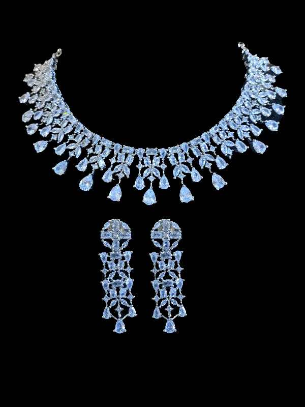 Bohemian Necklace for Women-NS285 Silver plated necklace set ( READY TO SHIP )