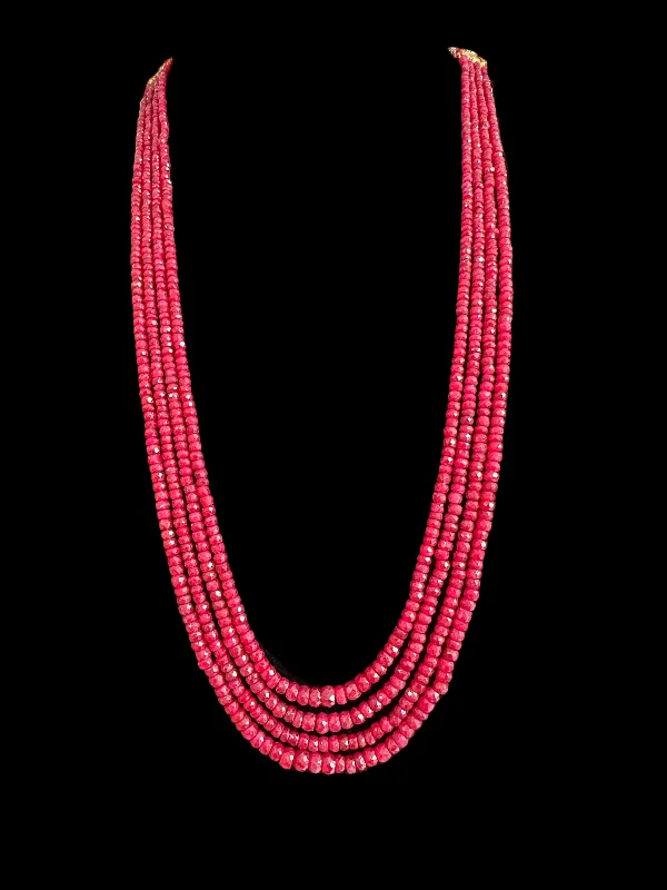 Personalized Necklace for Gift-NS293R RUBY  beads necklace ( READY TO SHIP )