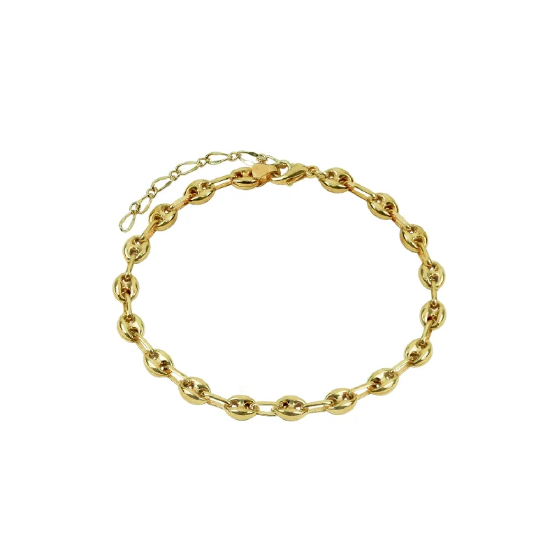 Gold Chain Bracelet for Men-THE IRIS LINK BRACELET