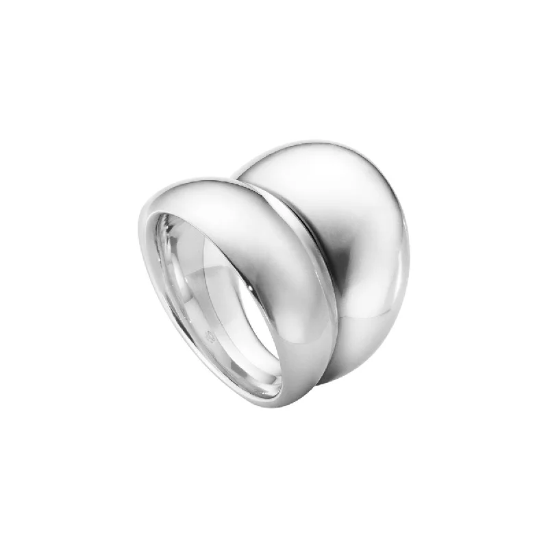 Trendy Stackable Rings-Curve 20,5 mm. Silver Ring