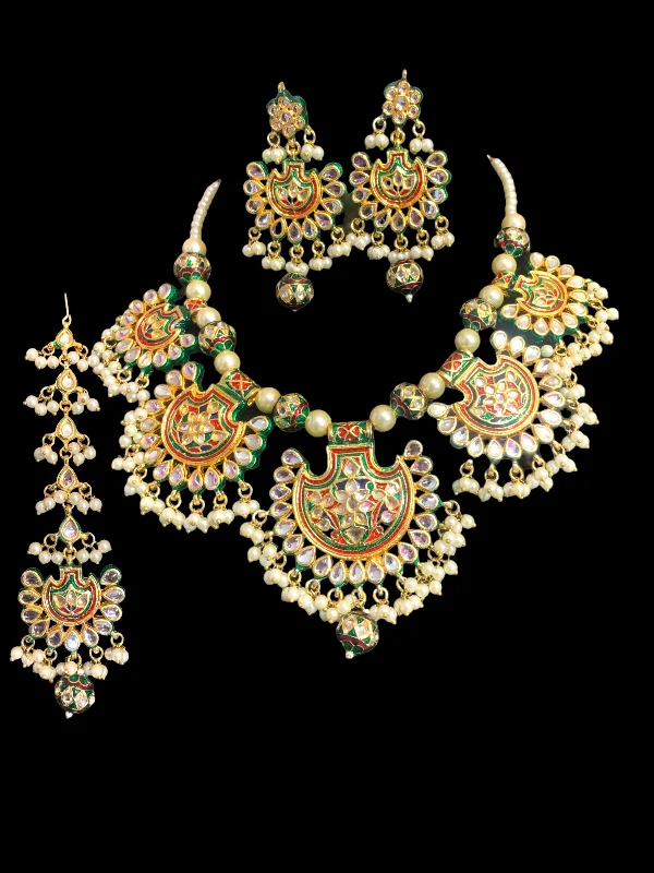 Chunky Chain Necklace-NS361 Pankhi kundan necklace ( READY TO SHIP )