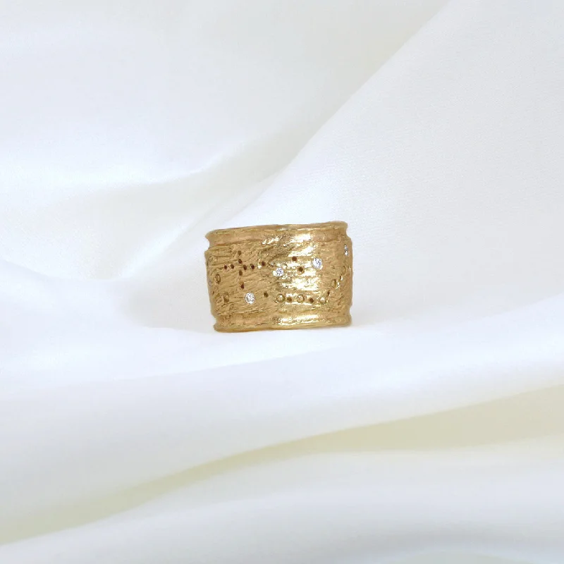 Oval Diamond Ring-Milky Way 18K Gold Ring