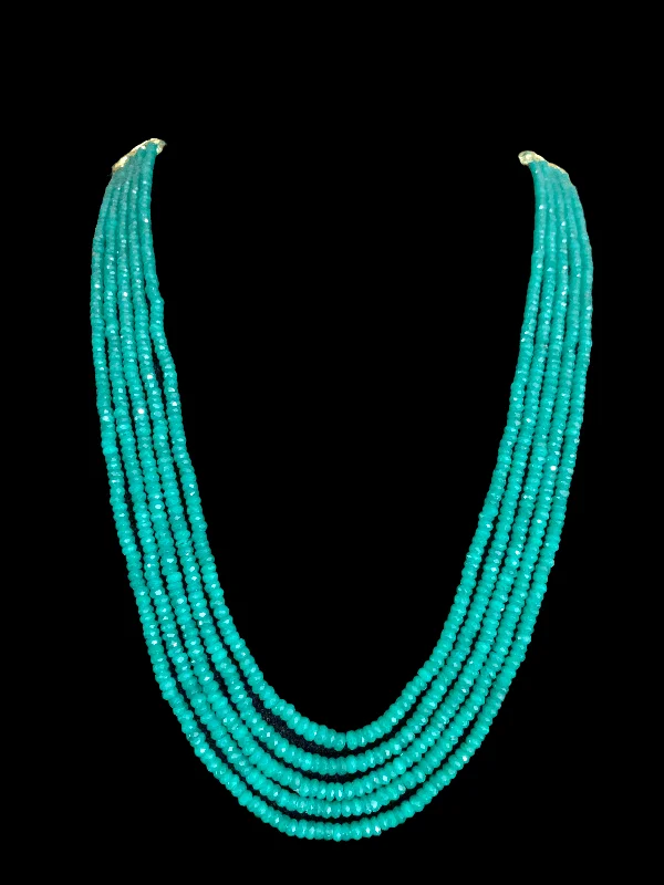 Fashionable Choker Necklace-NS297 emerald  bead necklace (READY TO SHIP)