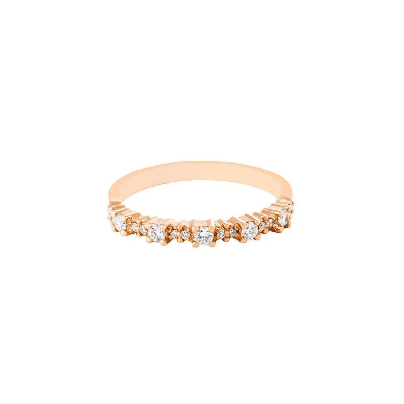 Elegant Diamond Ring-Blair's 18K Rose Gold Ring w. Diamonds