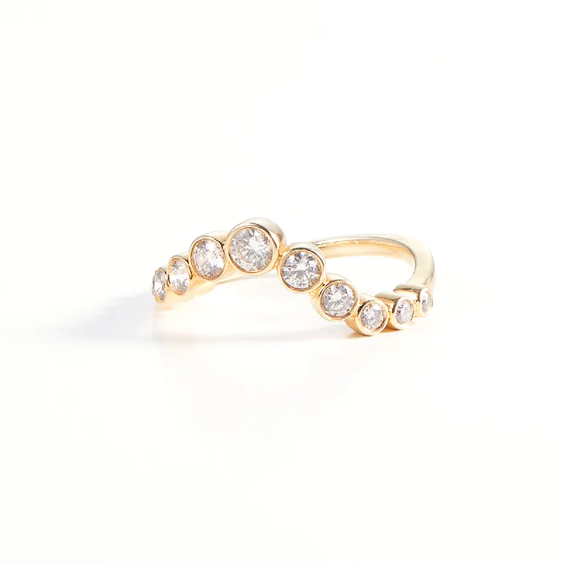 Customizable Wedding Ring-Ersa 14K Gold Ring w. Diamonds