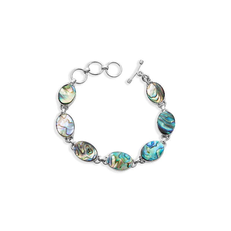 Couples Matching Bracelets-THE ORNATE OPAL SILVER LINK BRACELET