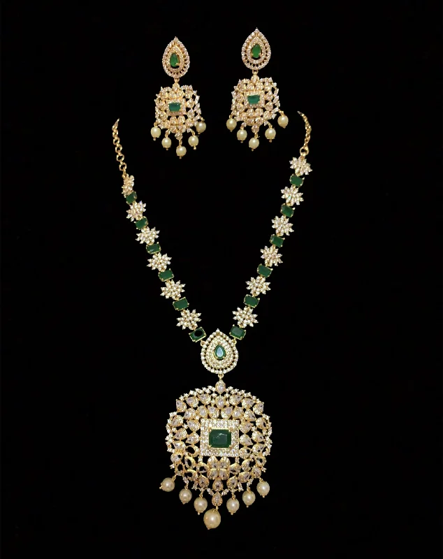 Lightweight Necklace for Women-NS155 Netra necklace set ( READY TO SHIP )