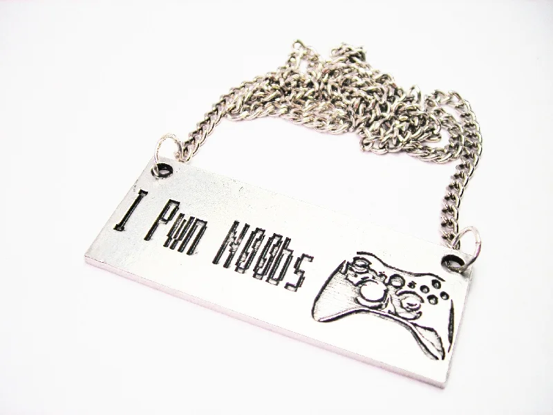 Delicate Chain Necklace-I Pwn Noobs Statement Platform Necklace