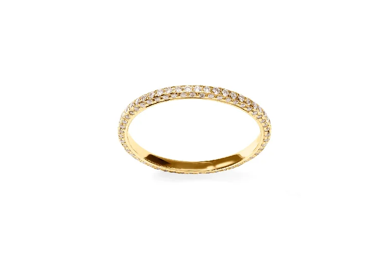 Silver Cocktail Ring-Amore The Luxury 18K Gold Ring w. Diamonds