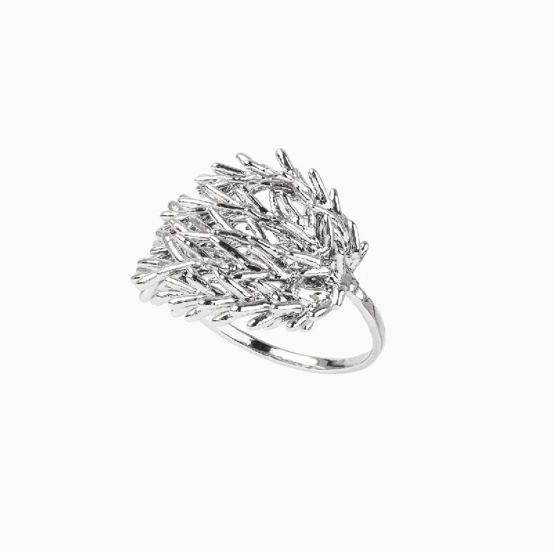 Solitaire Engagement Ring-TERRA White Gold Plated Ring