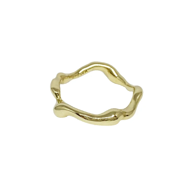 Chunky Gold Ring-Lunar Galaxy 14K Gold Ring