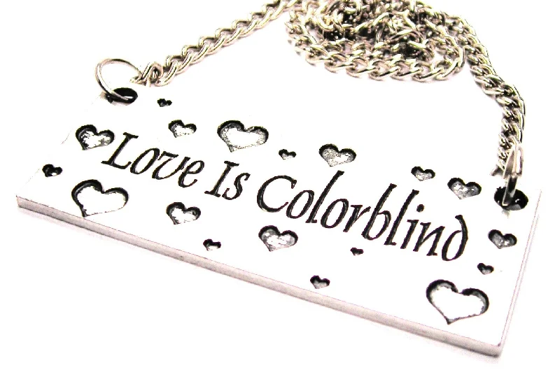 Fashionable Choker Necklace-Love Is Colorblind Statement Platform Necklace