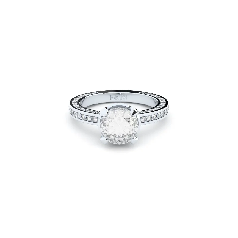 Modern Diamond Ring-Grace avant garde 18K Whitegold Ring w. Lab-Grown Diamonds