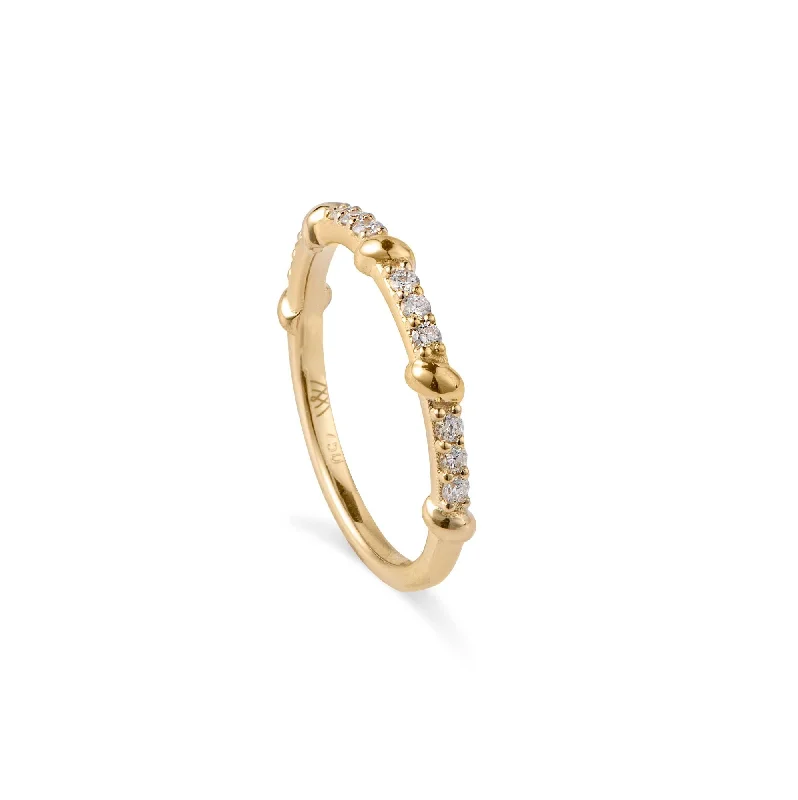 Men’s Gold Signet Ring-Diamond Rope 18K Gold Ring