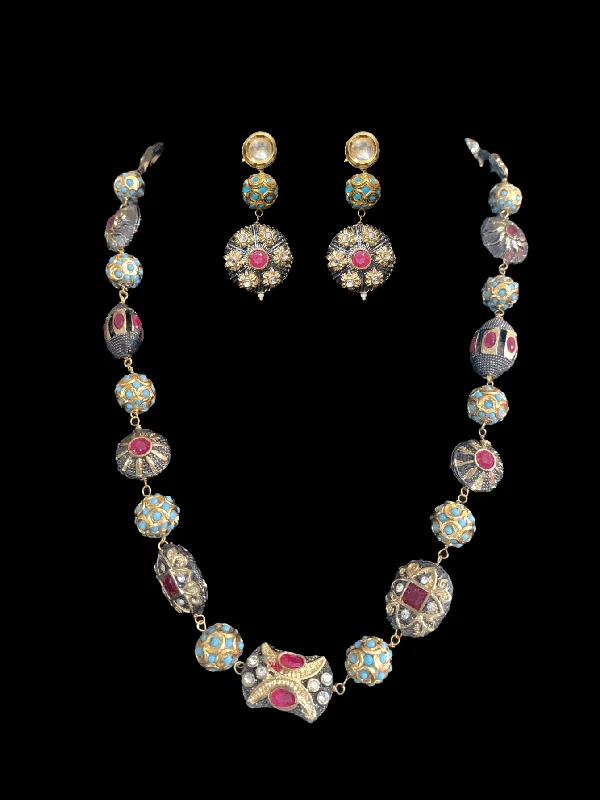 Contemporary Necklace for Women-NS36 Sabra necklace earrings set ( READY TO SHIP  )