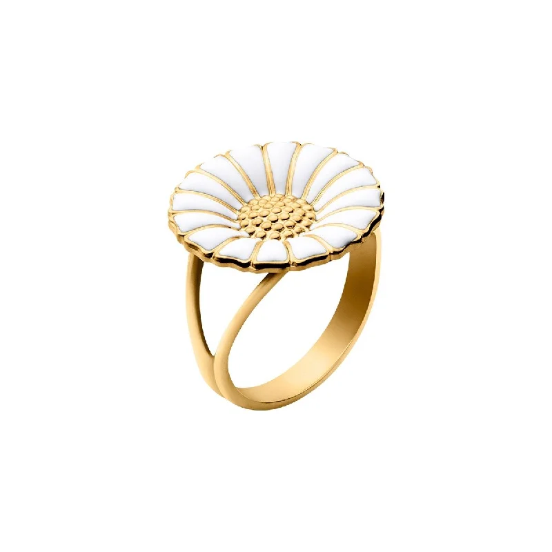 Classic Gold Engagement Ring-Daisy 18 mm.  Gold Plated Ring