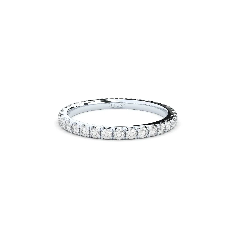 Platinum Diamond Ring-Grace 17mm Eternity 14K Whitegold Ring w. Lab-Grown Diamonds