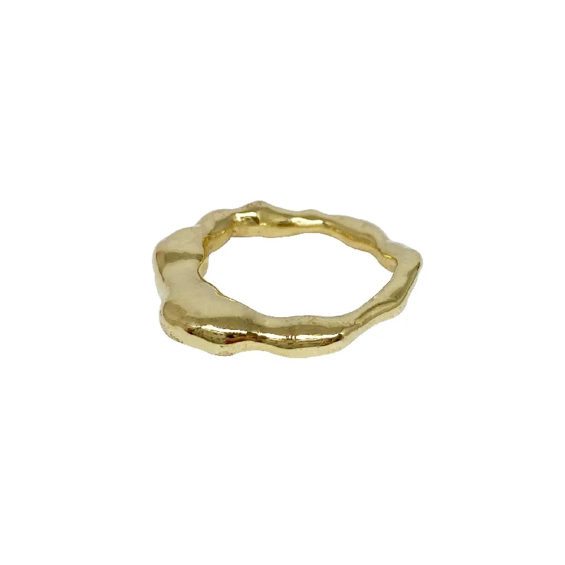 Vintage Silver Ring-Lunar Mountain 14K Gold Ring