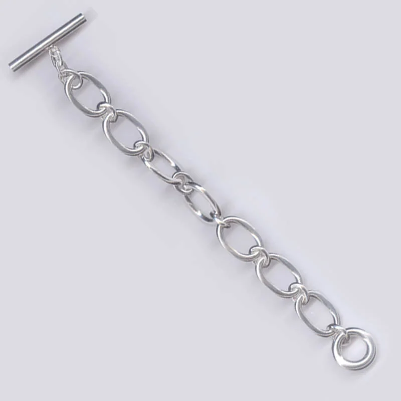 Classic Tennis Bracelet-Toggle Bracelet- Sterling Silver