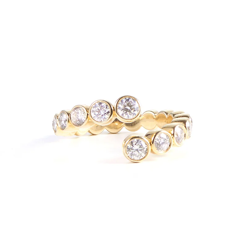 Solitaire Diamond Ring for Engagement-Naia 14K Gold Ring w. Diamonds