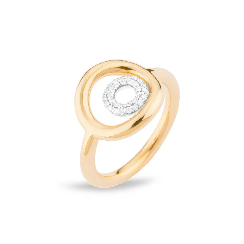 Luxury Wedding Band-Matiné 18K Gold & Whitegold Ring w. 31 Diamonds