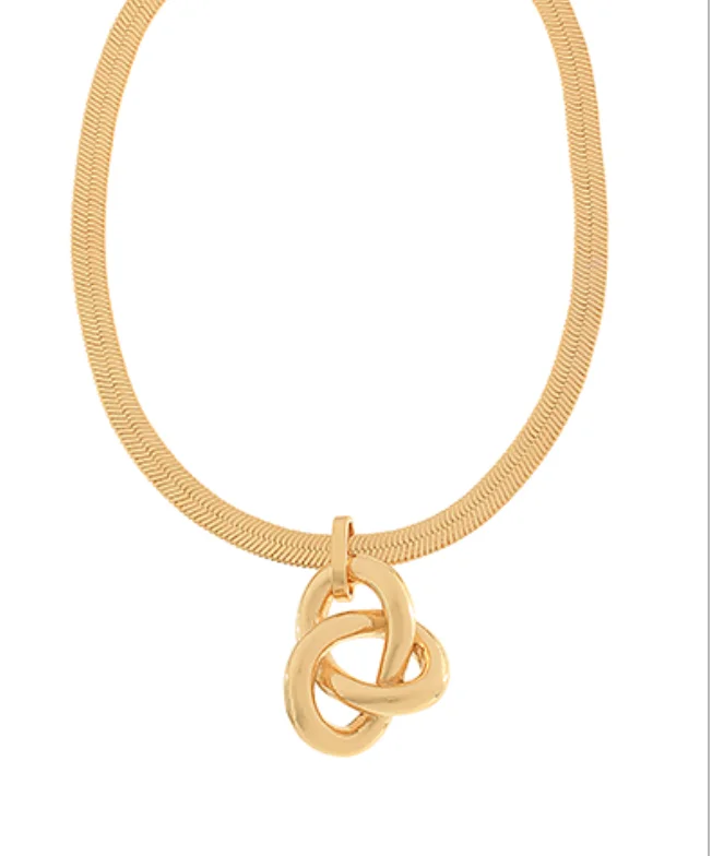 Luxury Diamond Necklace-Knot Snake Chain Necklace