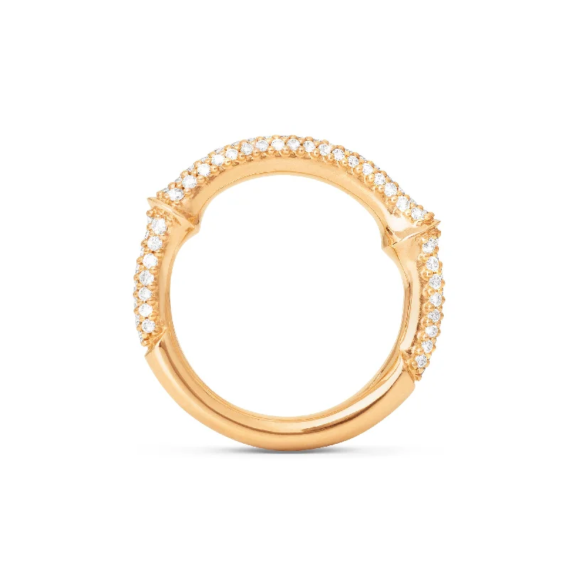 Diamond Eternity Ring-Nature IV 18K Gold Ring w. Diamonds