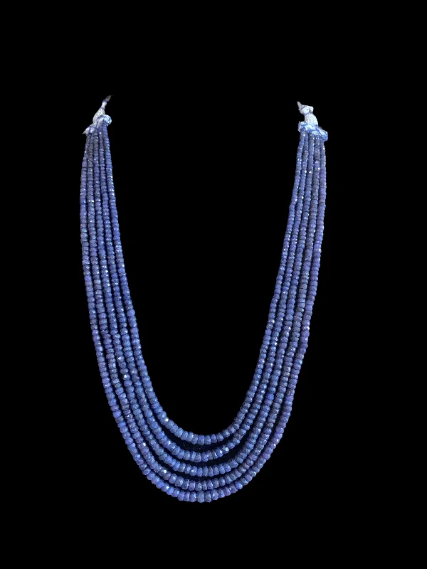 Multi-Layer Necklace-NS275  sapphire bead necklace (READY TO SHIP)