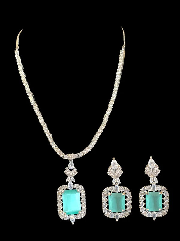 Unique Gold Necklace for Women-NS278  Myrha cz necklace set -MINT (  READY TO SHIP )