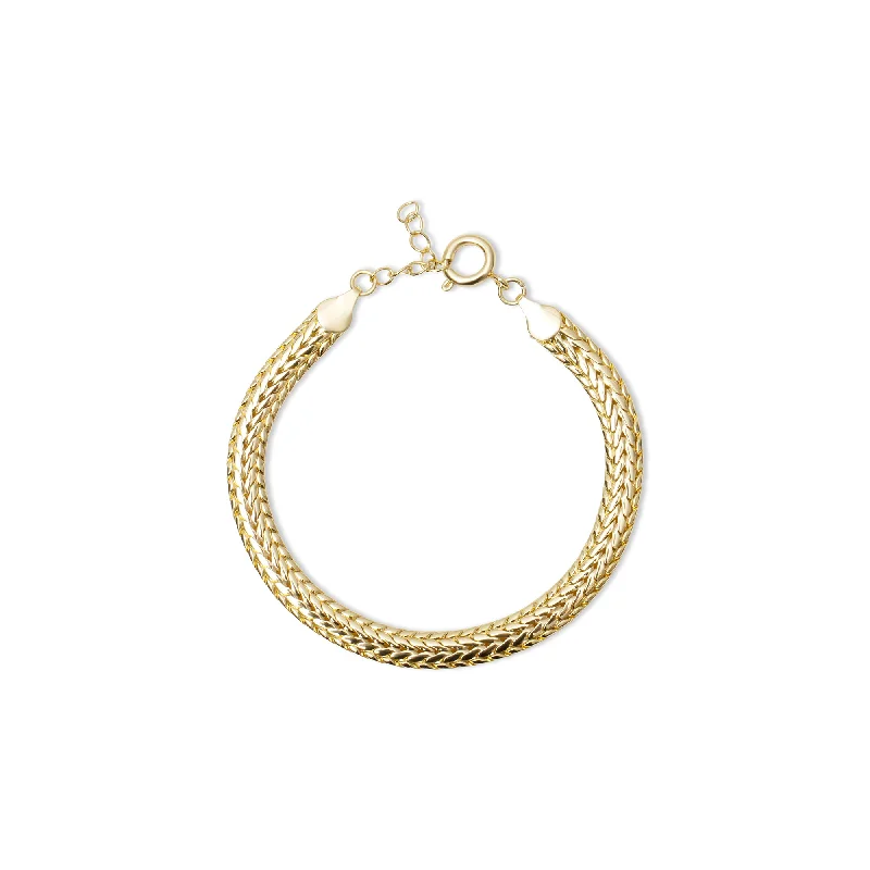 Classic Adjustable Bracelet-THE BIANCA BRAIDED LINK BRACELET