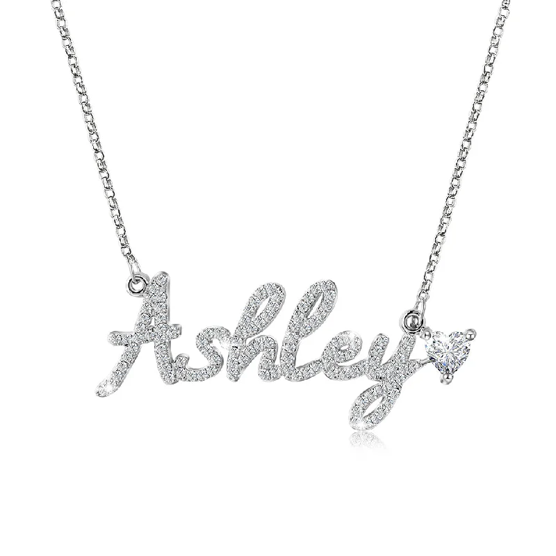 Pearl Choker Necklace-Custom Name Necklace With Heart