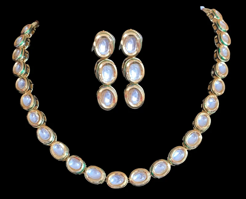 Bold Statement Necklace-NS176 Kundan necklace set with earrings   (READY TO SHIP)