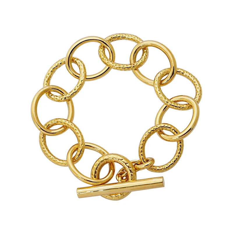 Luxury Cuff Bracelet-Toggle Bracelet - Gold