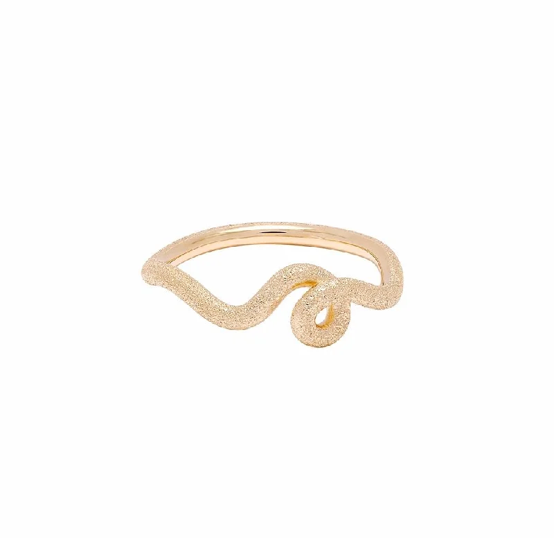 Unique Gemstone Ring-Wave 9K Gold Ring