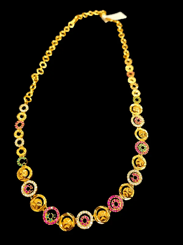 Silver Infinity Necklace-Appealing Gold Plated Multicolor Necklace For Women