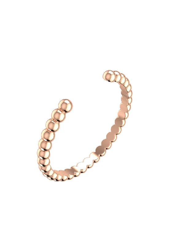 Gemstone Wedding Ring Set-Nude Open 18K Rosegold Ring