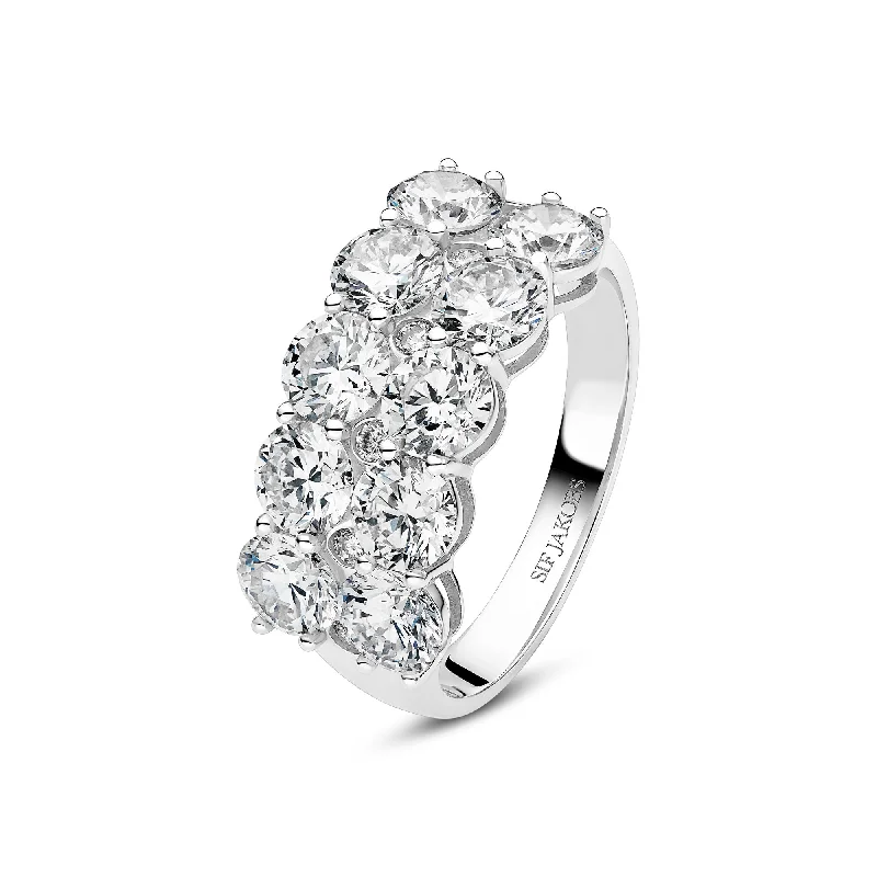 Solitaire Diamond Ring for Engagement-Ariccia 14K Whitegold Ring w. Lab-Grown Diamonds